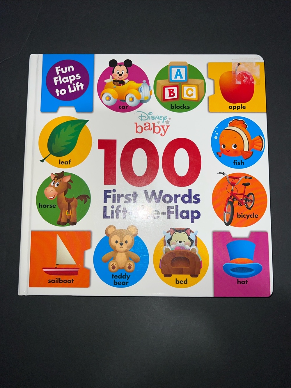 Disney 100 First Words Lift-the-Flap Board Book - White
